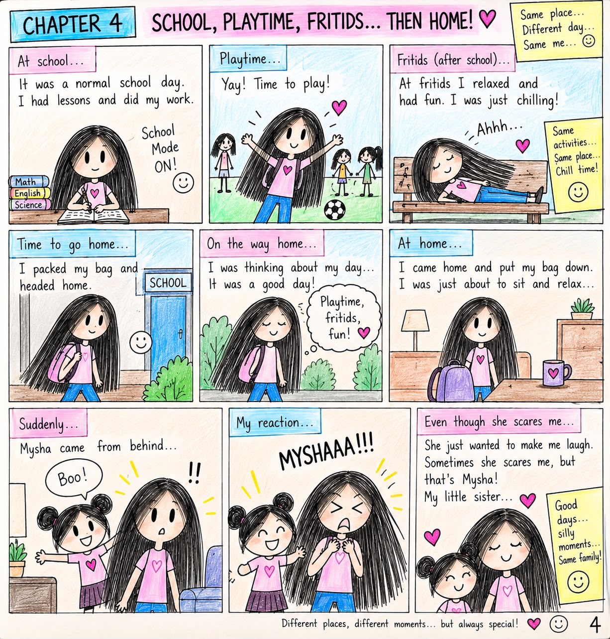 Chapter 4: SCHOOL, PLAYTIME, FRITIDS… THEN HOME!